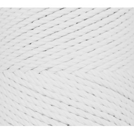 Virvė medvilninė sukta balta apvali 4mm